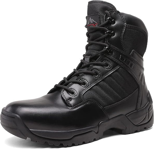 NORTIV 8 Men's Military Tactical Work Boots with Side Zipper