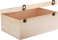 Large Wooden Box 14in x 10in x 6.5in - Unfinished Pine Storage Box