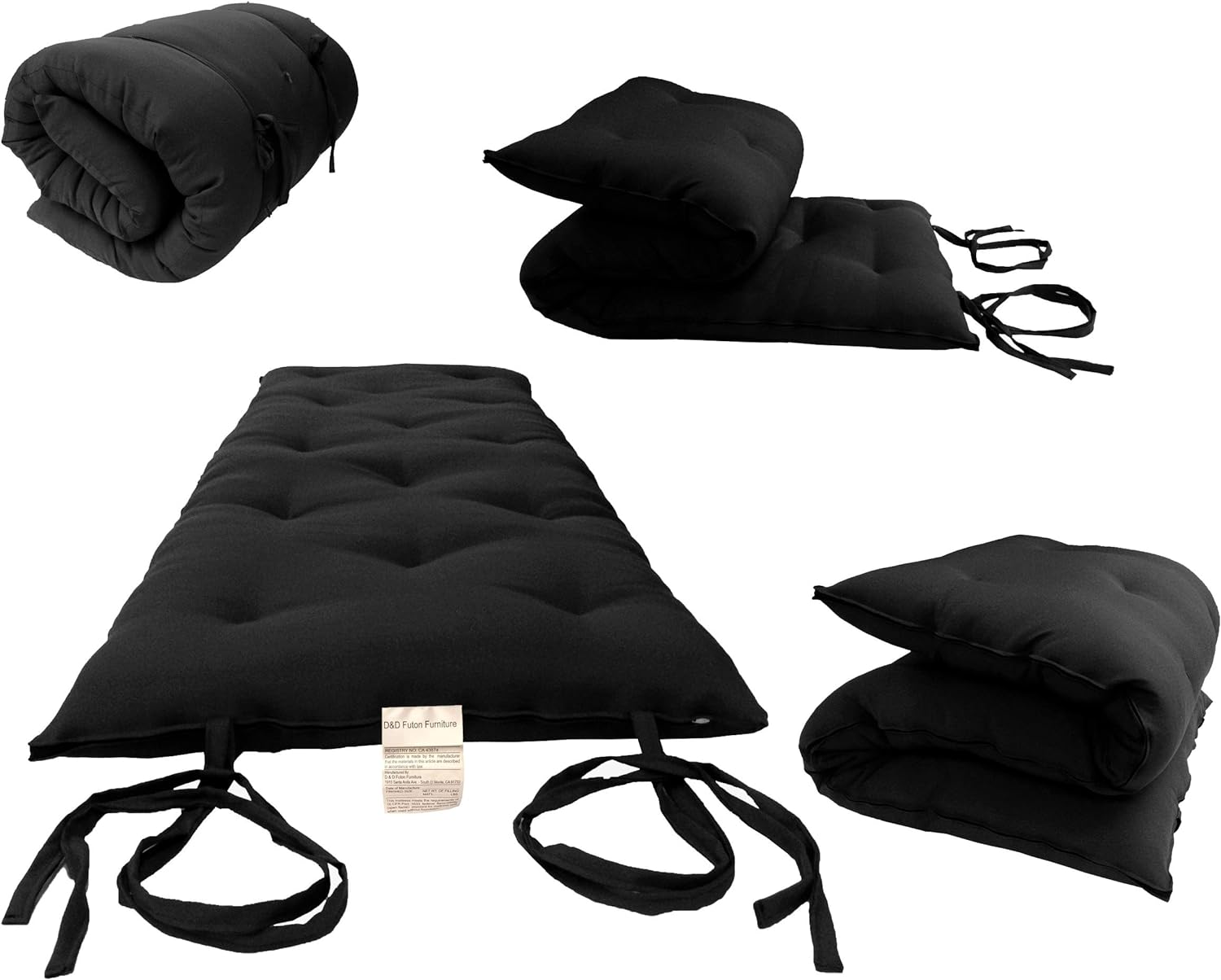 Comfortable King Size Black Futon Mattress