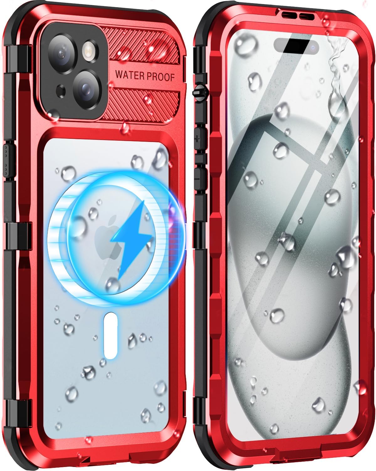WIFORT iPhone 15 Plus Waterproof Case - Rugged Protection Cover