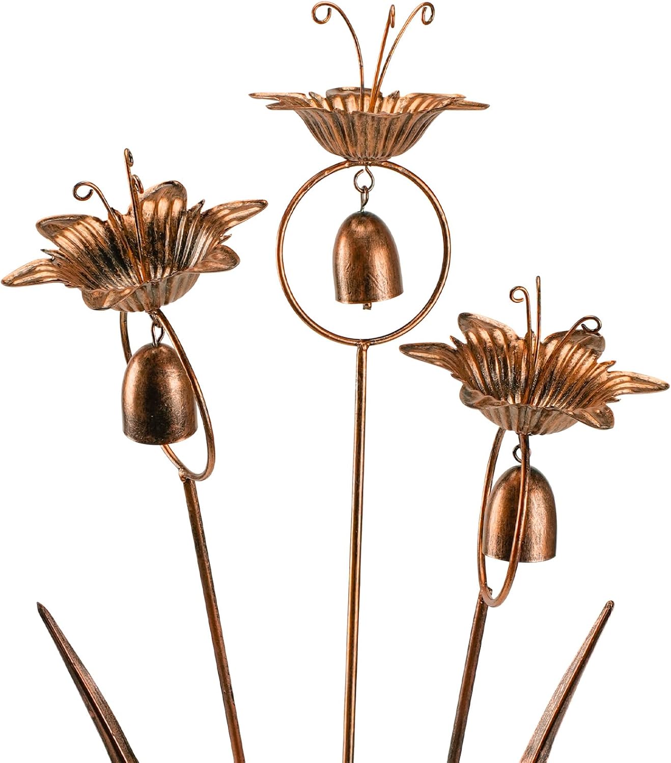 Metal Calla Lilies Wind Chime for Outdoor Garden Decor