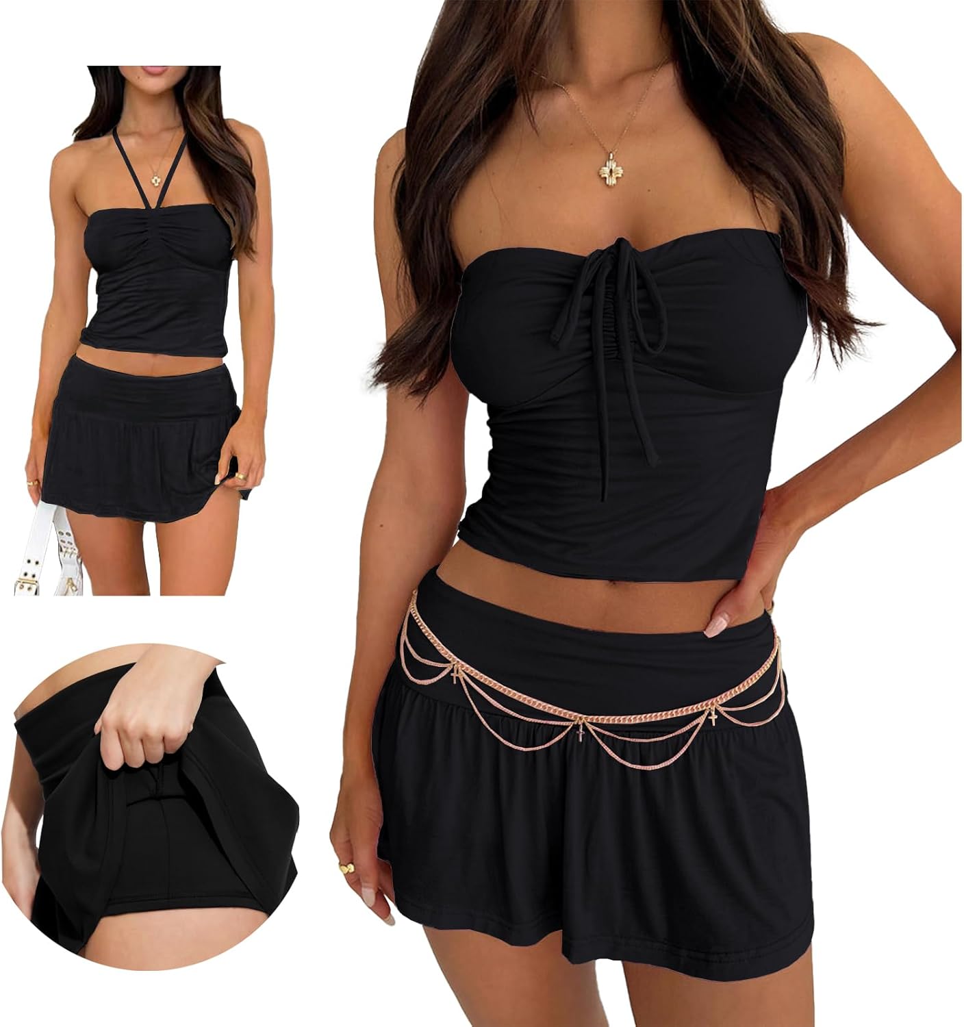 Hafailia Summer Two Piece Outfits for Women - Y2K Style