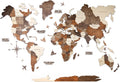 Handmade 3D Wood World Map Wall Art Large Wall Decor - Track Travels