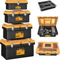 Tool Box 4 in 1 Toolbox Set - Portable Lockable Organizers