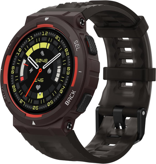 Amazfit Active Edge 46mm: Rugged Fitness Watch with AI Coach, Long Battery