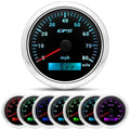 GPS Speedometer Boat 85mm Digital Odometer 0-80MPH - 7 Color Options