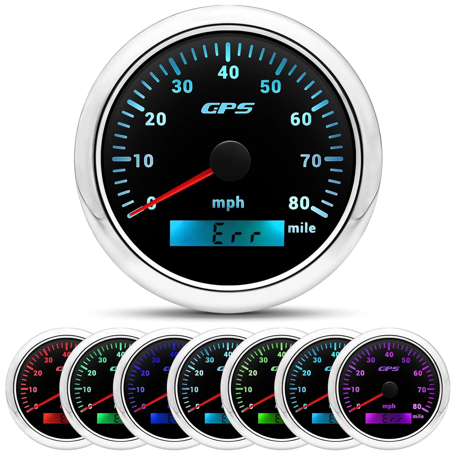 ARTILAURA GPS Speedometer Boat 85mm Digital Odometer 80MPH