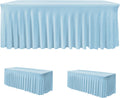 Floor Length 6ft Spandex Tablecloth 2 Pack - Ruffle Design