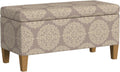 HomePop Drake Large Decorative Storage Bench Brown Medallion