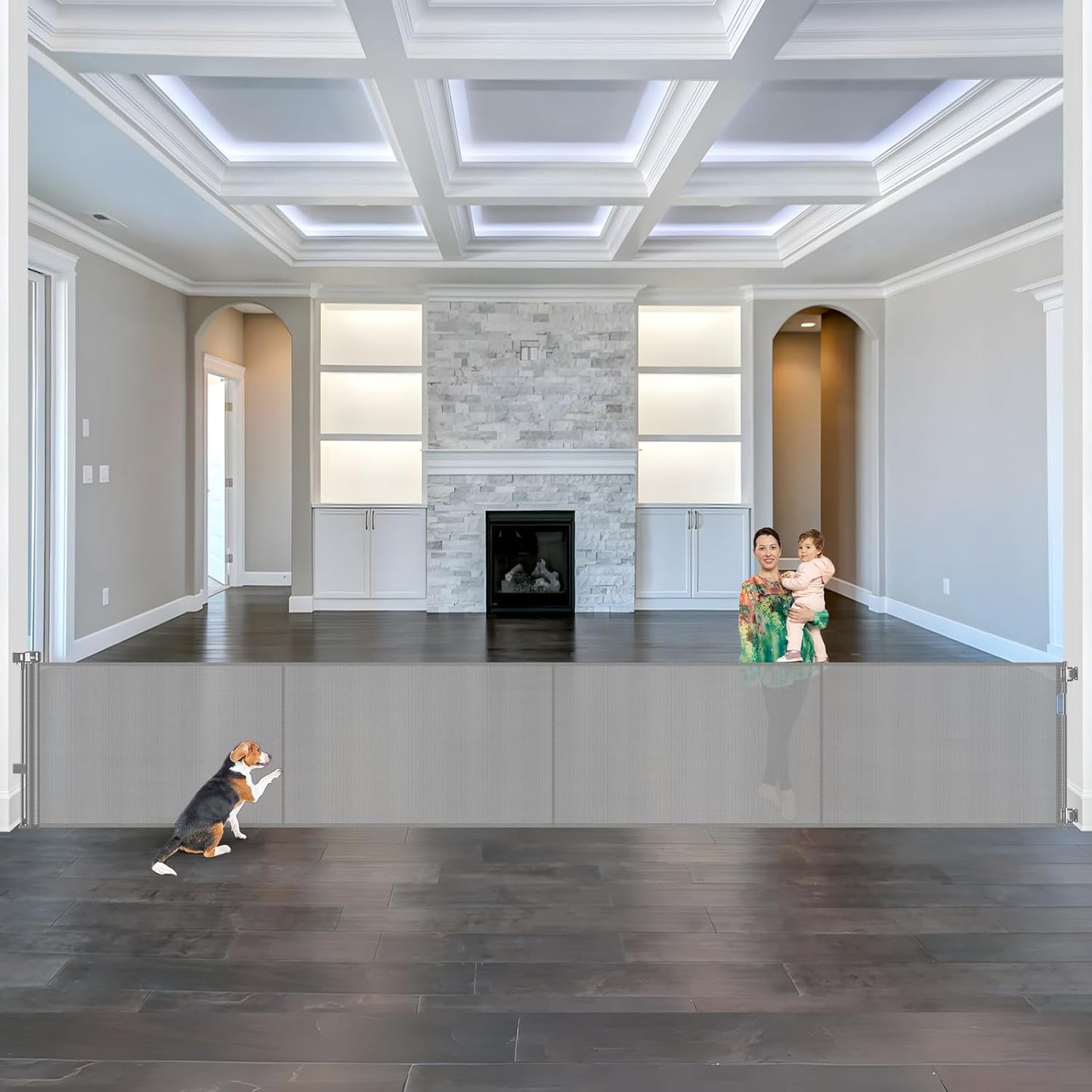 Reinforced 175 Inch Long Baby Gates for Indoor and Outdoor Use