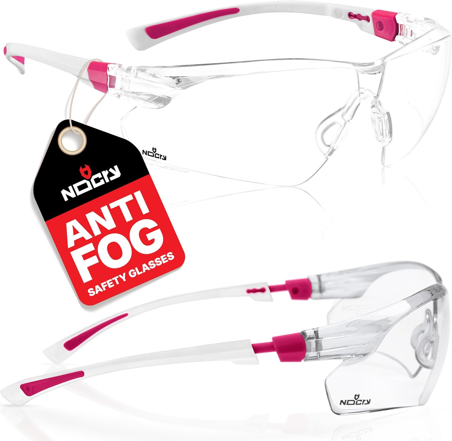 NoCry Safety Glasses with Anti Fog Scratch Resistant Lenses
