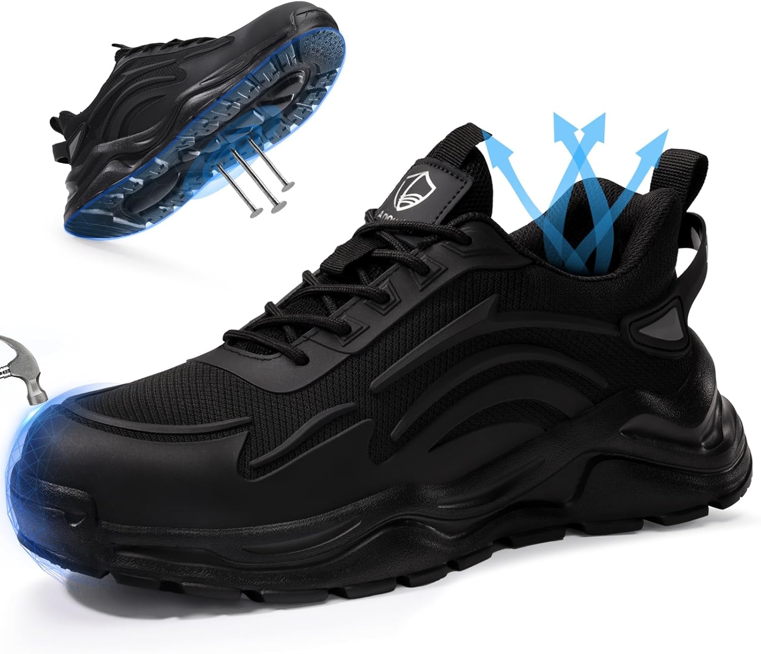 Steel Toe Tennis Shoes for Men - Lightweight Safety Sneakers