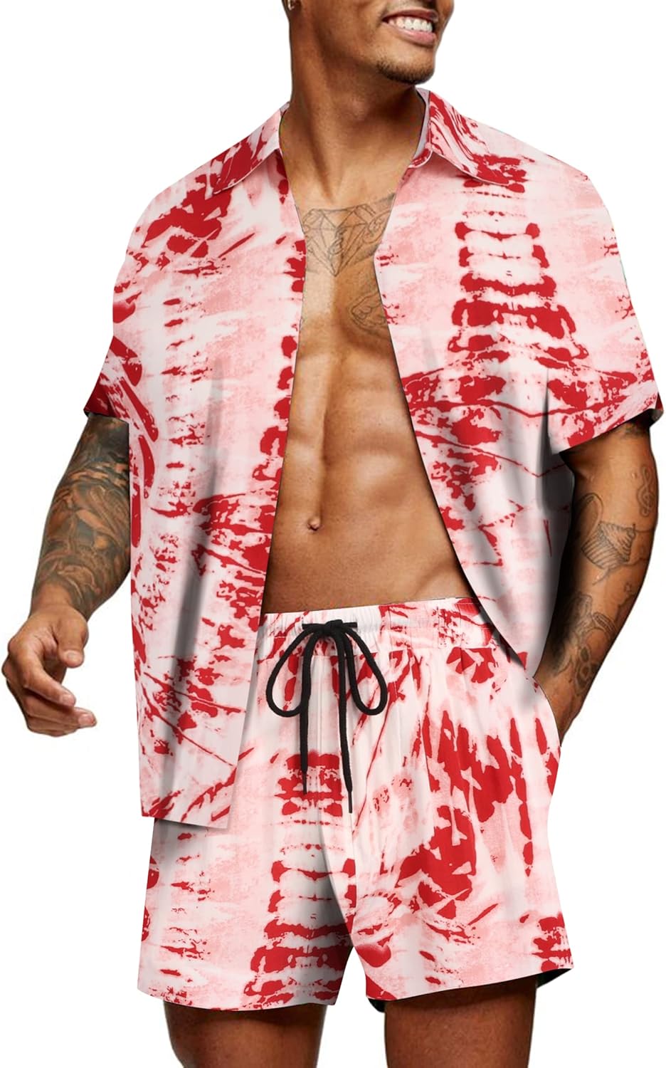 COOFANDY Hawaiian Matching Set for Summer Beach Outfits