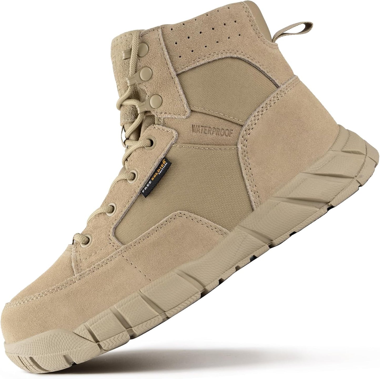 FREE SOLDIER Tactical Boots for Men - Waterproof Hiking Shoes