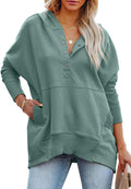 Women's Casual Long Sleeve Lapel Zipper Sweatshirt - Cozy Oversized