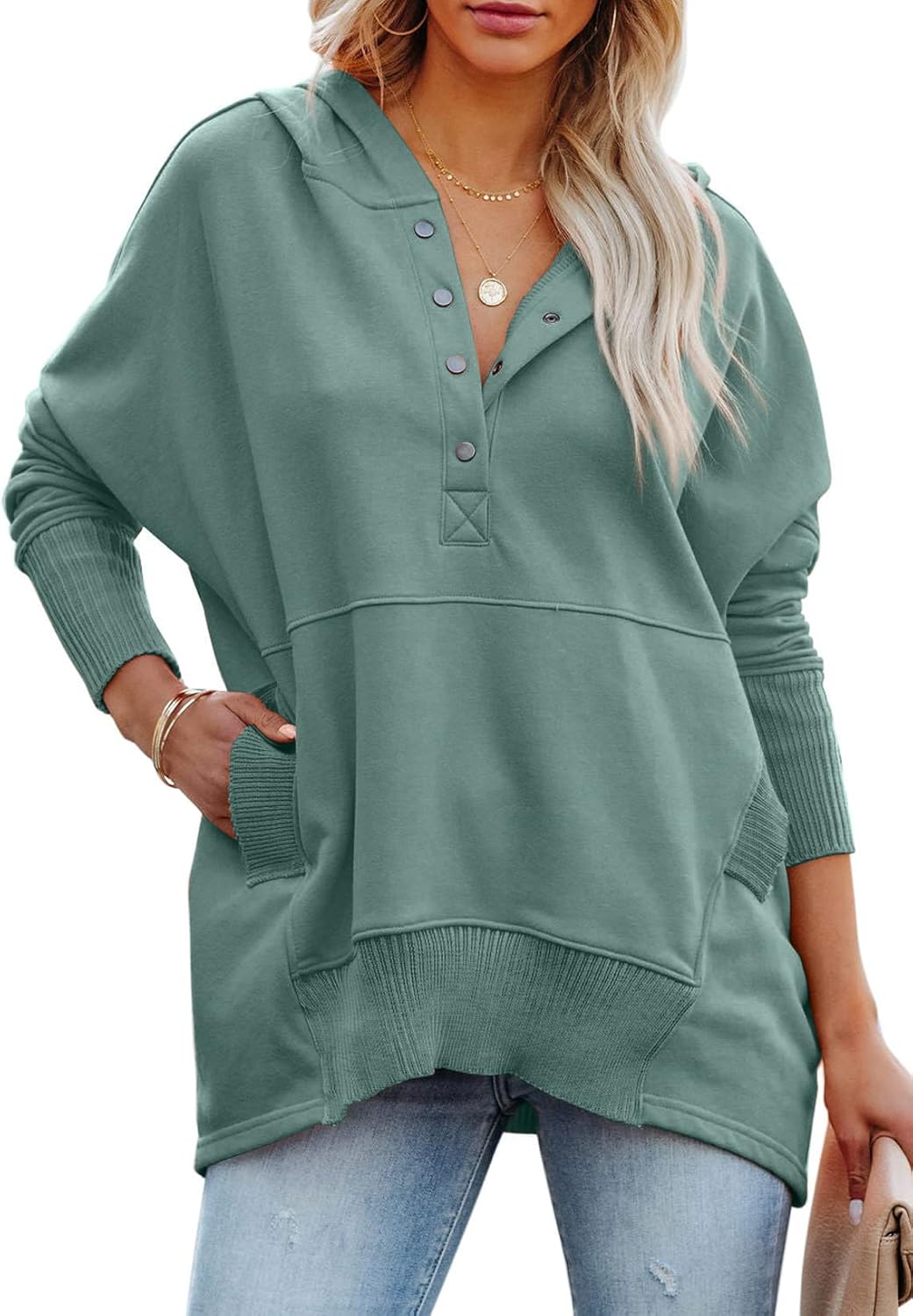 PRETTYGARDEN Women's Casual Long Sleeve Zipper Sweatshirt Tops
