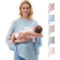 Blue Ultra-Light Nursing Cover for Breastfeeding - Featherlight Tencel