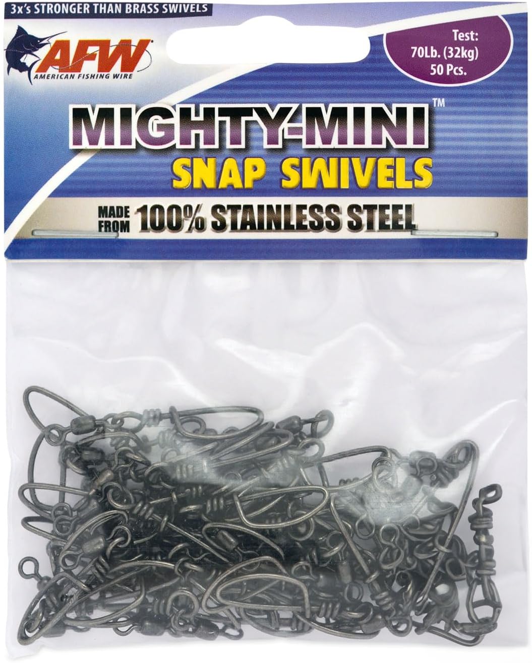 AFW Stainless Snap Swivels: 3X Stronger, 600lb Test
