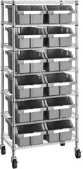 Seville Classics Heavy Duty NSF 12-Bin Rack - Heavy-Duty Organizer