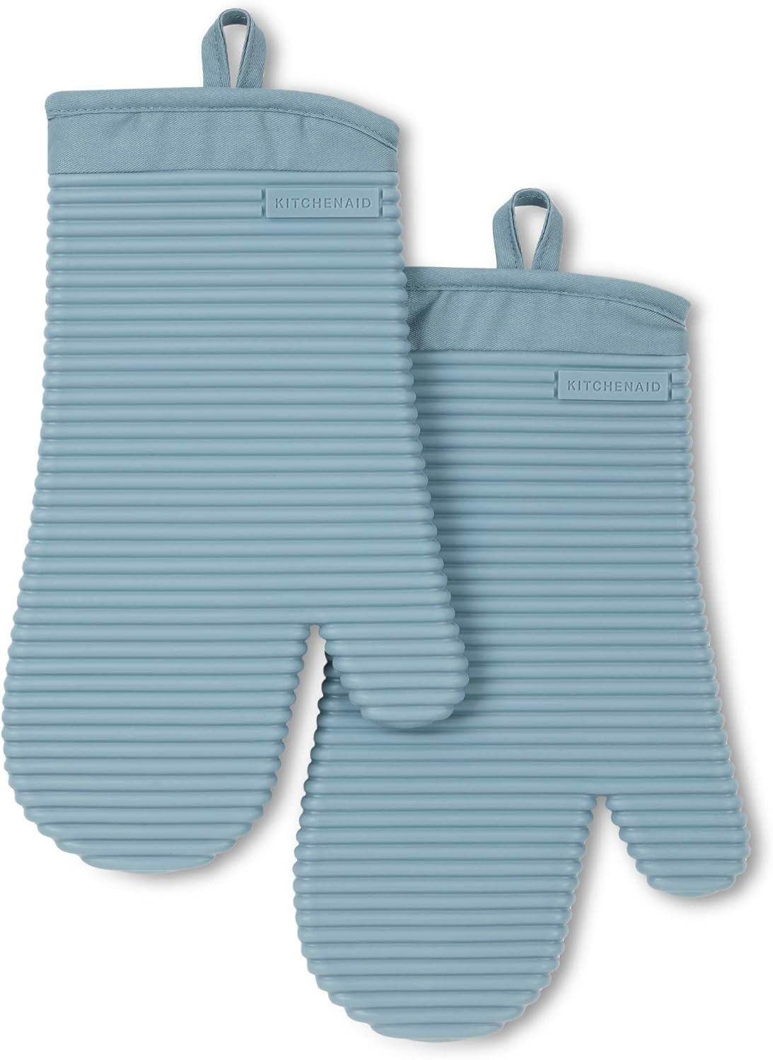 KitchenAid Ribbed Soft Silicone Oven Mitts Set for Safe Cooking