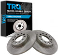 TRQ Rear Brake Rotors Set Solid for Fiat 500X and Jeep Compass