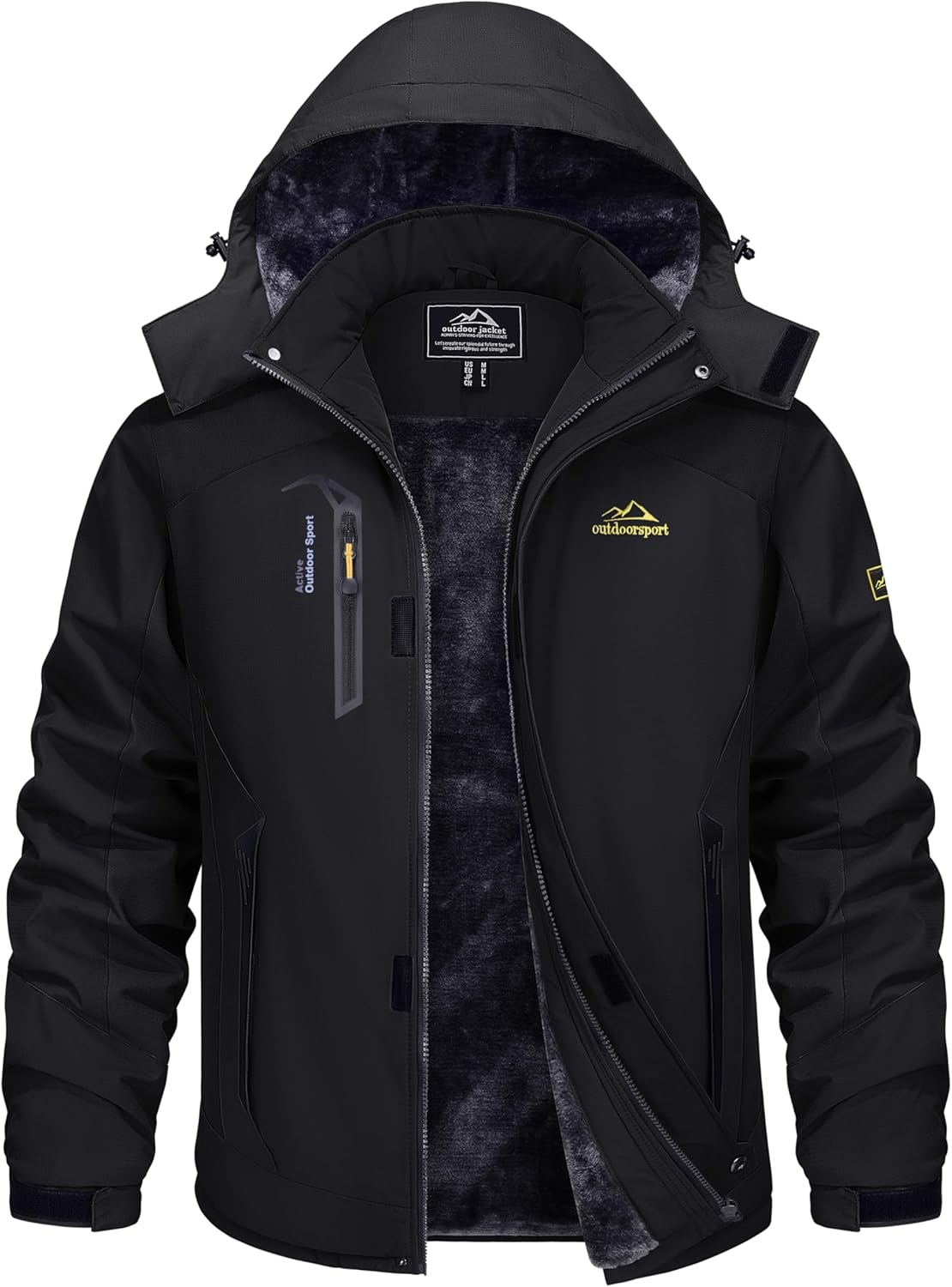 TACVASEN Men's Water-Resistant Fleece Winter Jacket