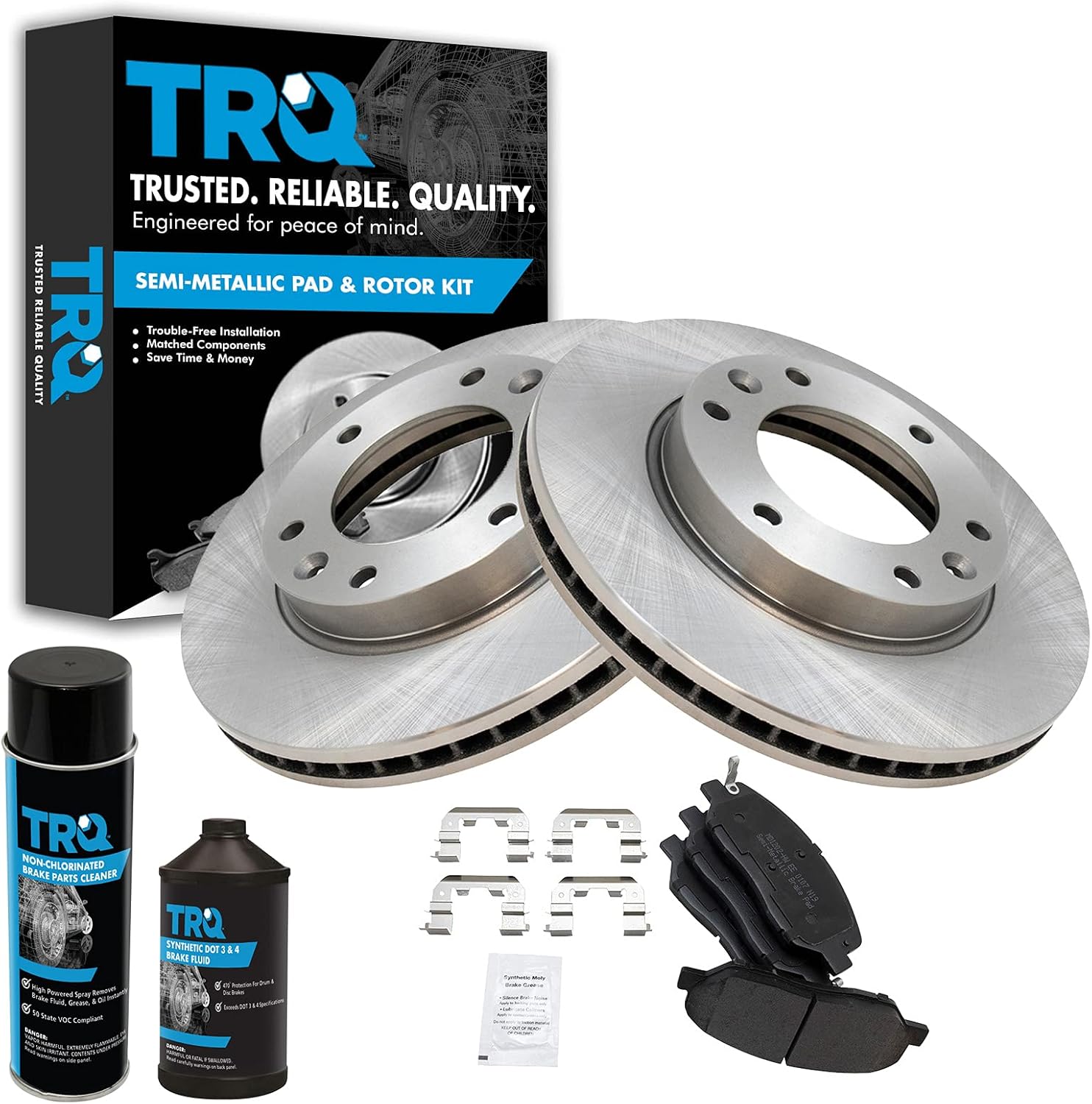 TRQ Front Brake Pad & Rotor Kit for Hyundai Entourage & Kia Sedona