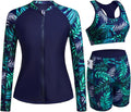 Daci Women 3 Piece Rash Guard Swim Set - Modest Sun Protection