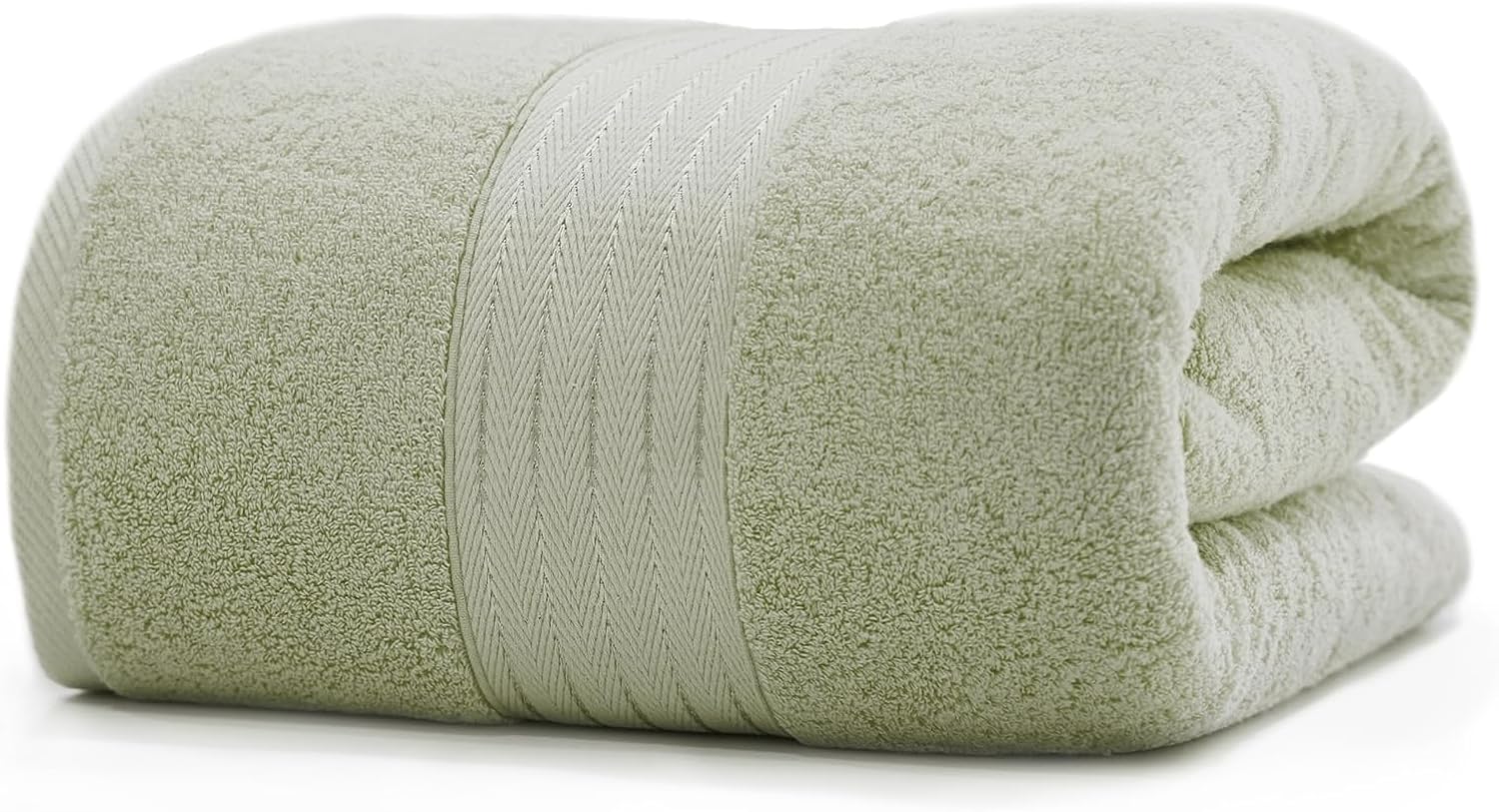 COZYART Sage Green Oversized Bath Sheet for Luxurious Comfort