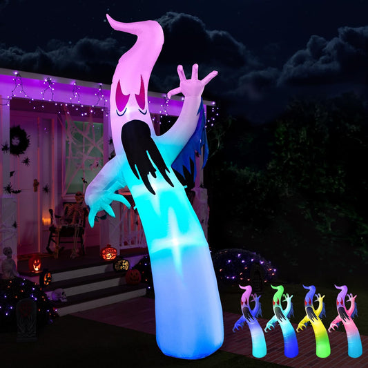 Joiedomi 12 FT Tall Halloween Inflatable Ghost for Outdoor Fun