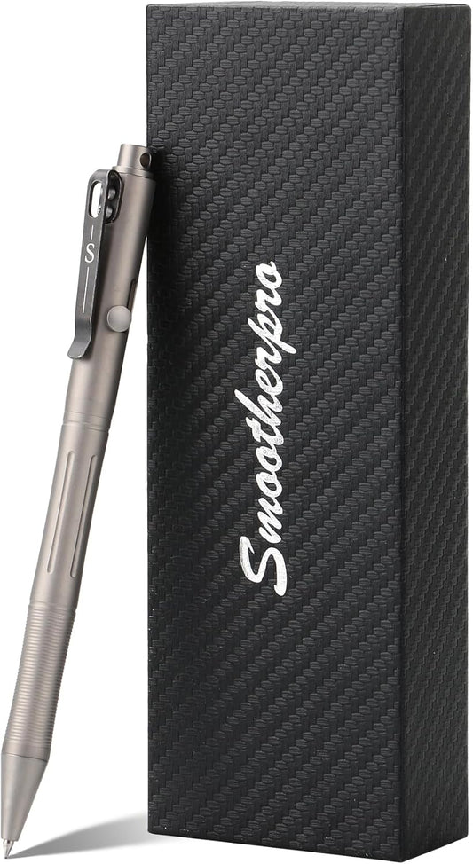 SMOOTHERPRO Titanium Bolt Action Pen for EDC and Journaling