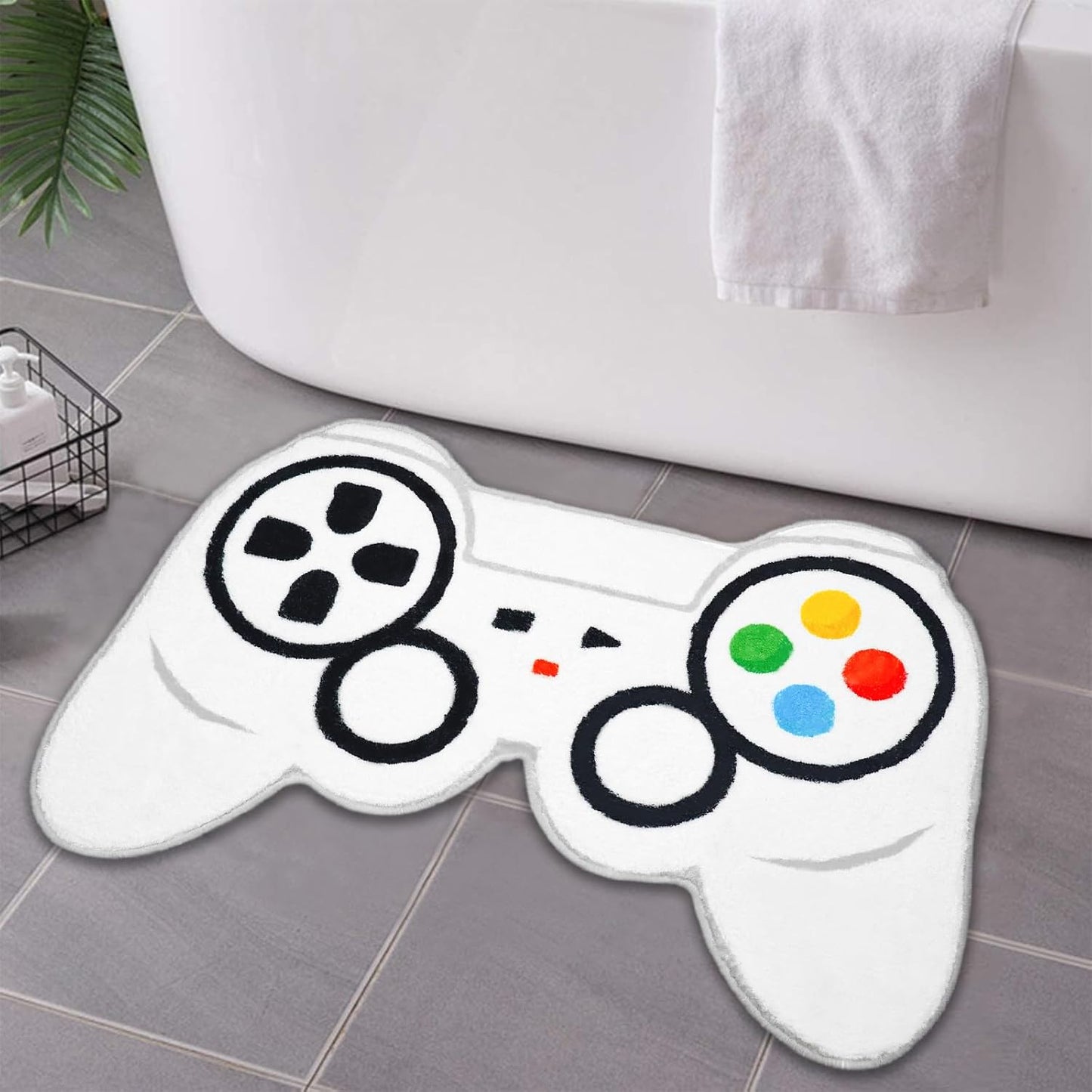 Non-Slip Gamer Bath Rug for Kids