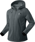 Women's Fleece Lined Softshell Jacket - Windproof, Waterproof Hooded