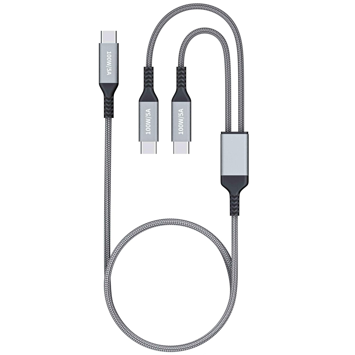 5A Fast Charge USB-C Splitter Cable for Multiple Devices