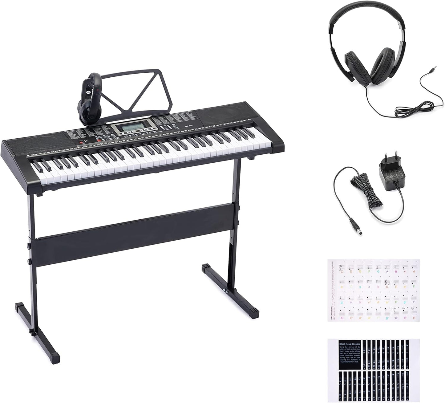 Electric Keyboard Piano with 61 Keys and Built-in Speakers