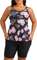 Mooncore Womens Plus Size Tankini Swimsuits for Tummy Control