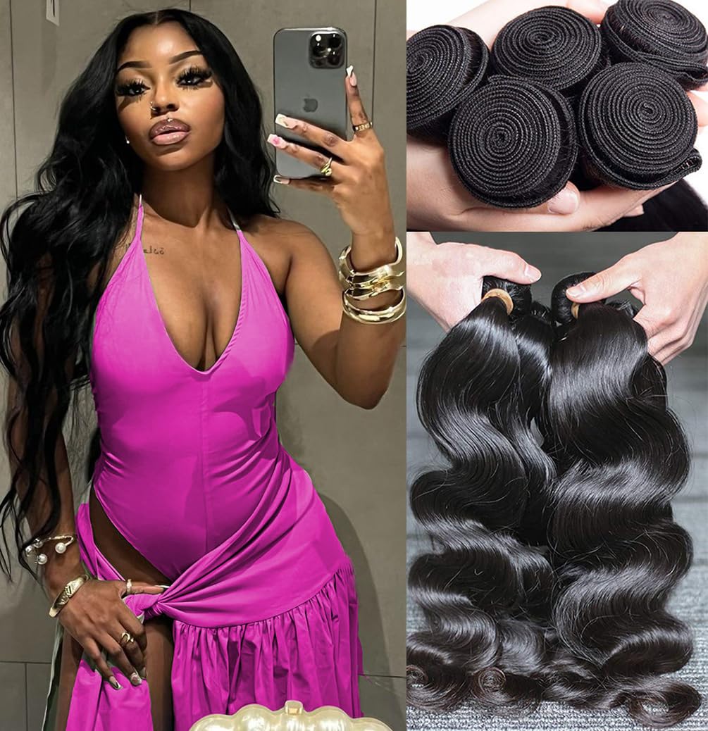 Body Wave Human Hair Bundles 100% Unprocessed Remy Hair Weave