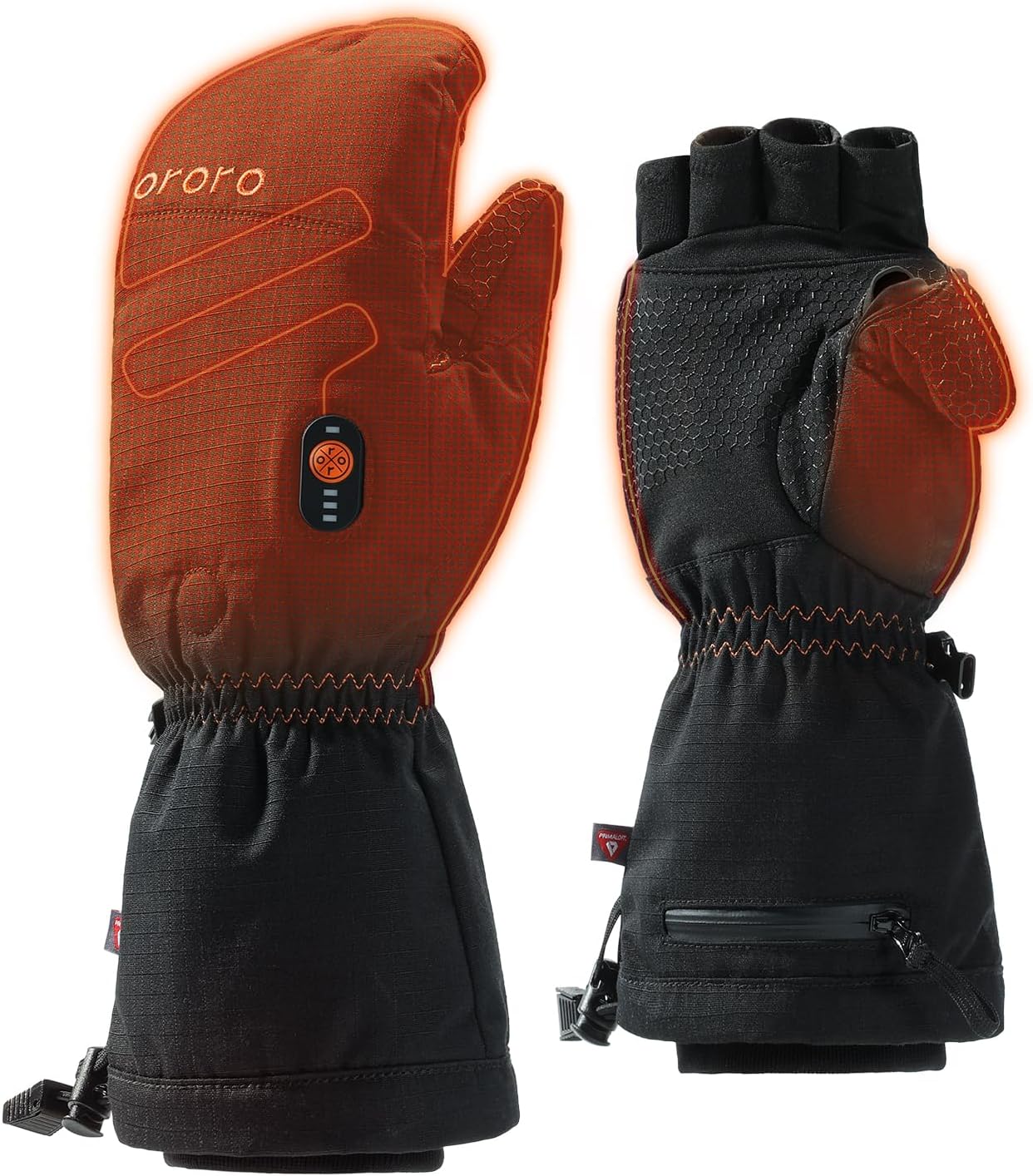 PrimaLoft Heated Fingerless Mittens!