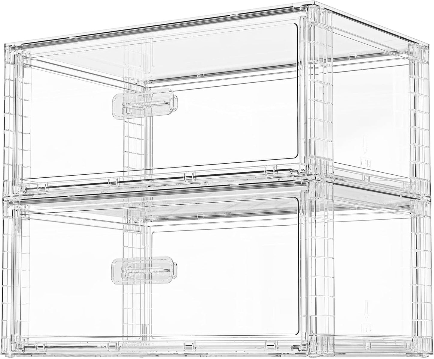 Large Clear Stackable Storage Drawers for Home Organization