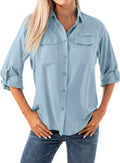 Women's Quick Dry UPF 50 Convertible Long Sleeve Sun Shirt - Hiking