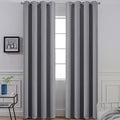 Blackout Curtains Room Darkening Thermal Insulated Panels - 52x90 Grey