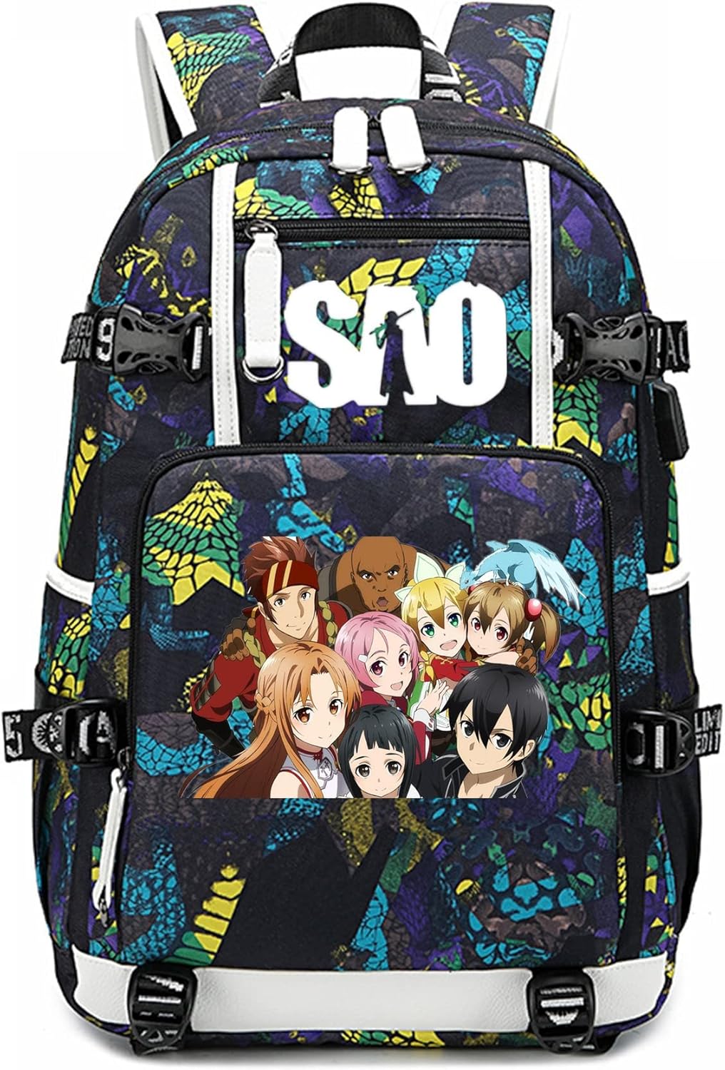 ISaikoy Anime Sword Art Online Backpack for School and Travel