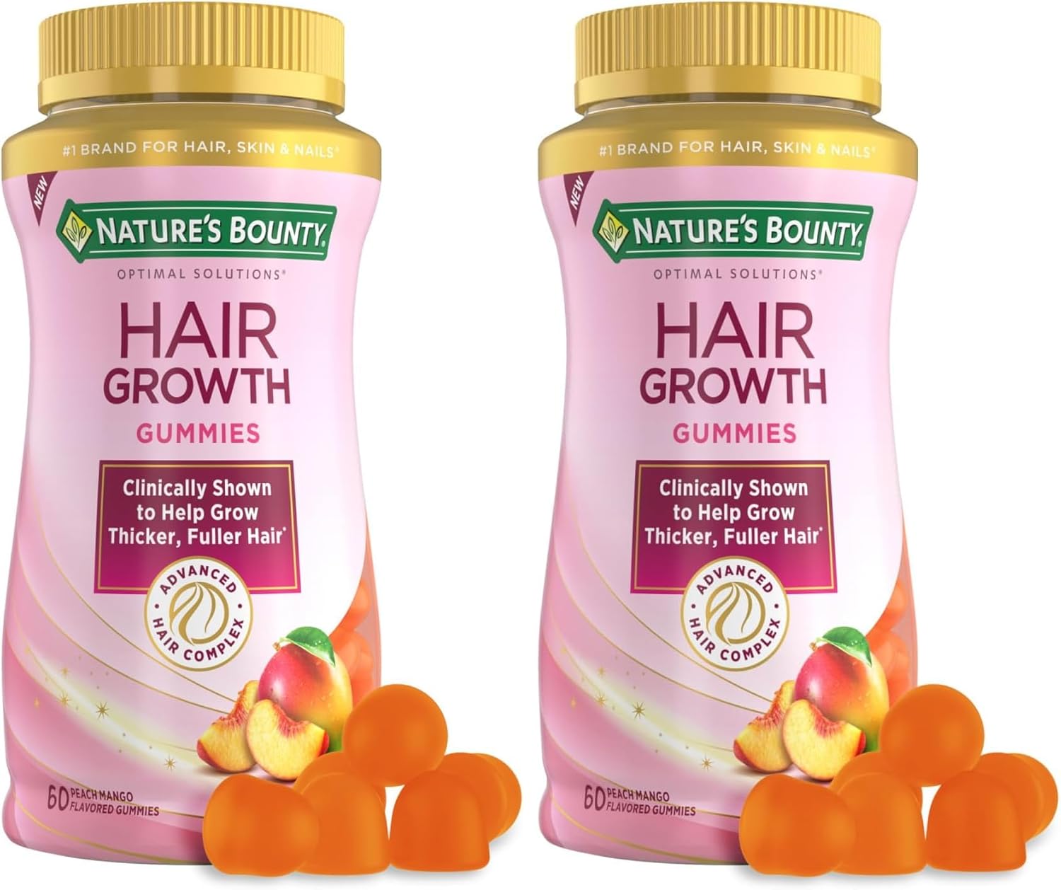 Nature's Bounty Hair Growth Gummies for Thicker, Fuller Hair