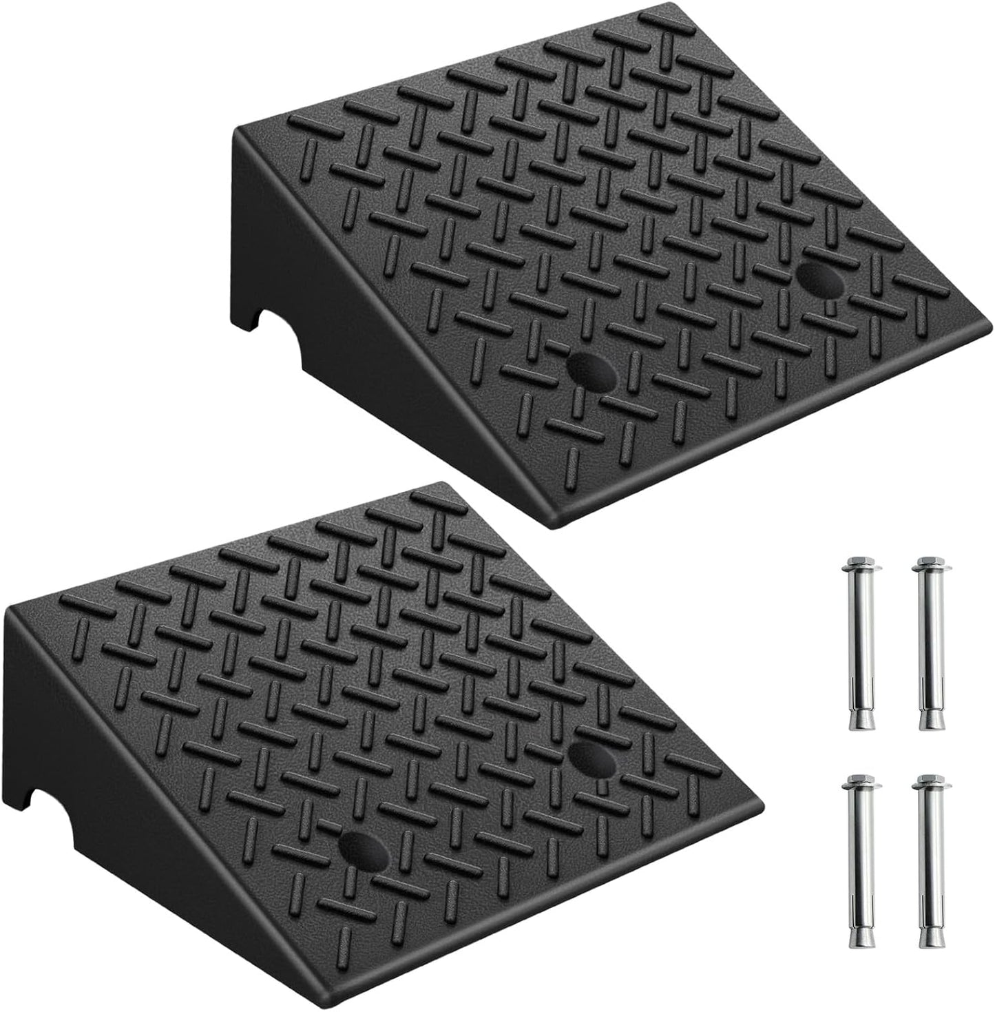 Heavy-Duty Rubber Curb Ramps for Wheelchairs and Trailers
