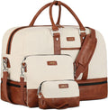 Weekender Bag for Women Large Overnight Duffel - 3pc Set