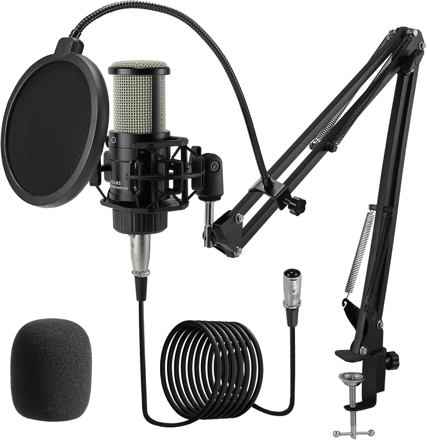 ALABS Condenser XLR Microphone Kit for Professional Recording