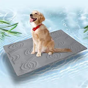 Iced 2.0 Dog Self-Cooling Mat for Large Dogs, 48x28 in Dark Grey