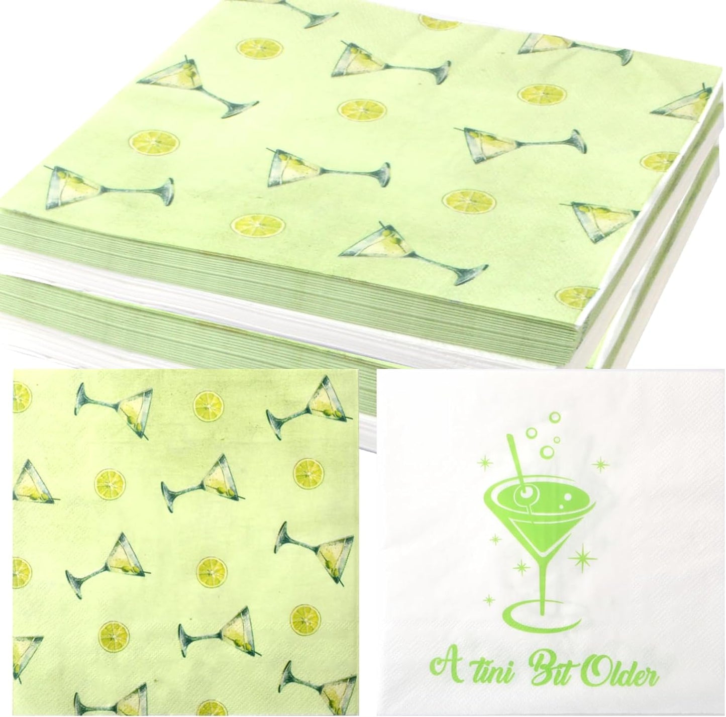 Martini Party Essentials: 80 Sheet Cocktail Napkins
