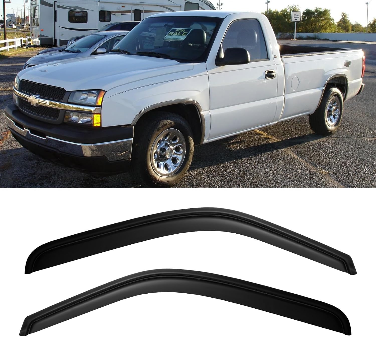 Window Rain Guards for 1999-2007 Sierra/Silverado 1500/2500