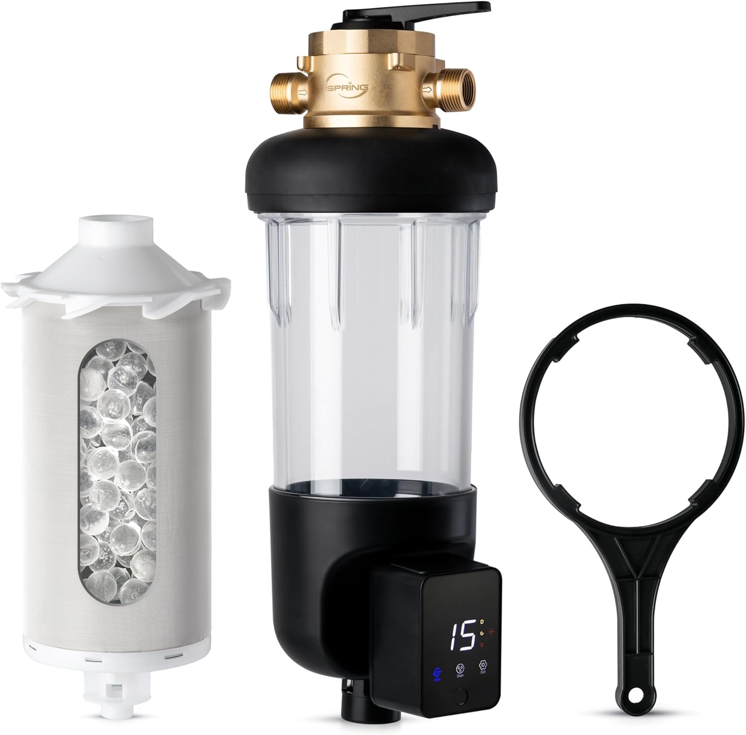 iSpring WSP100SL-ARJ-BP Whole House Spin Down Water Filter